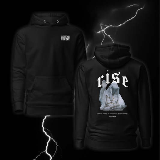 "RISE" Black Hoodie